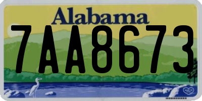 AL license plate 7AA8673