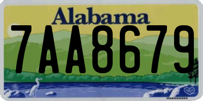 AL license plate 7AA8679