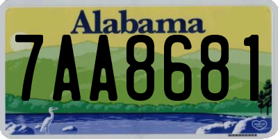 AL license plate 7AA8681
