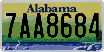 AL license plate 7AA8684