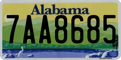 AL license plate 7AA8685