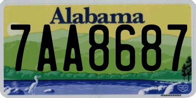 AL license plate 7AA8687