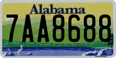 AL license plate 7AA8688