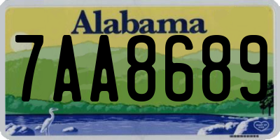 AL license plate 7AA8689
