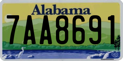 AL license plate 7AA8691