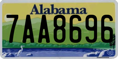 AL license plate 7AA8696