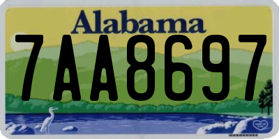 AL license plate 7AA8697