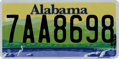 AL license plate 7AA8698