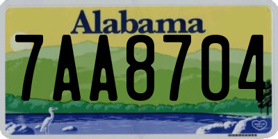 AL license plate 7AA8704