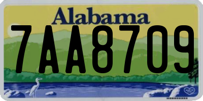 AL license plate 7AA8709