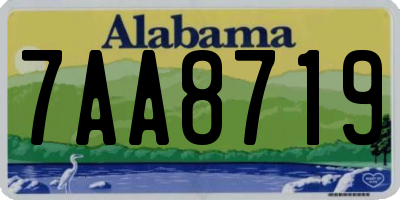AL license plate 7AA8719