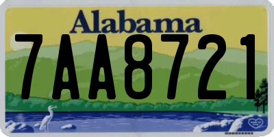 AL license plate 7AA8721