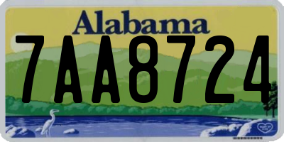 AL license plate 7AA8724