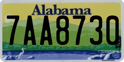 AL license plate 7AA8730