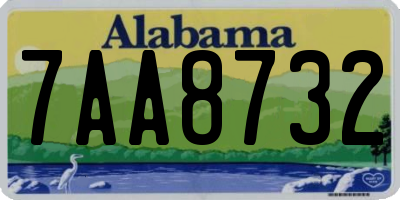 AL license plate 7AA8732