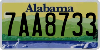 AL license plate 7AA8733