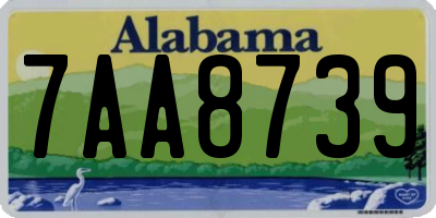 AL license plate 7AA8739
