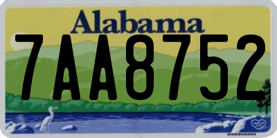 AL license plate 7AA8752