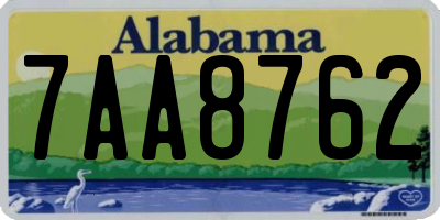 AL license plate 7AA8762