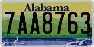 AL license plate 7AA8763
