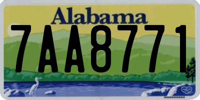 AL license plate 7AA8771