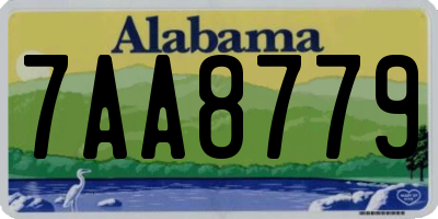 AL license plate 7AA8779