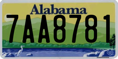 AL license plate 7AA8781