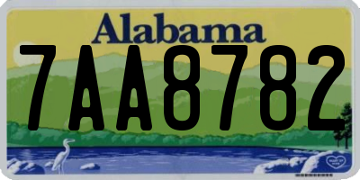 AL license plate 7AA8782