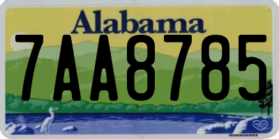 AL license plate 7AA8785