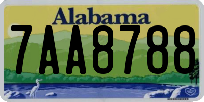 AL license plate 7AA8788