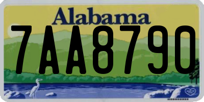 AL license plate 7AA8790