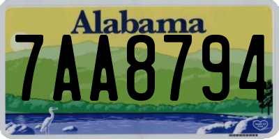 AL license plate 7AA8794
