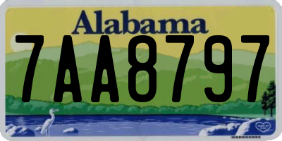 AL license plate 7AA8797