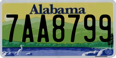 AL license plate 7AA8799