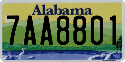 AL license plate 7AA8801
