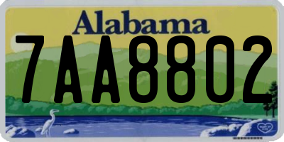 AL license plate 7AA8802