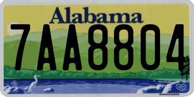AL license plate 7AA8804