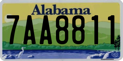 AL license plate 7AA8811