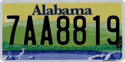 AL license plate 7AA8819