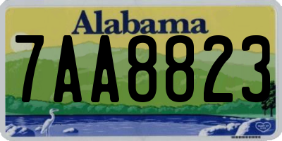 AL license plate 7AA8823