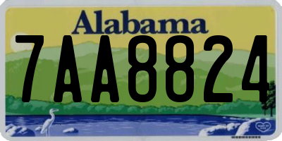 AL license plate 7AA8824