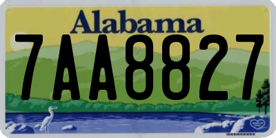 AL license plate 7AA8827