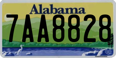 AL license plate 7AA8828