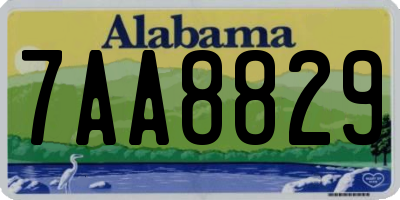 AL license plate 7AA8829