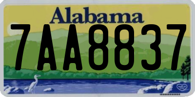 AL license plate 7AA8837