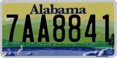AL license plate 7AA8841
