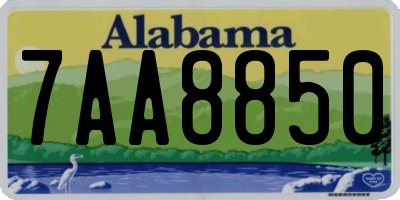 AL license plate 7AA8850