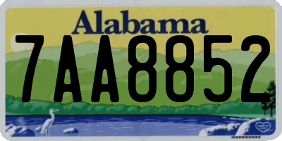 AL license plate 7AA8852