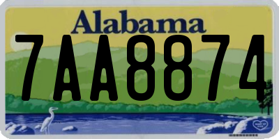 AL license plate 7AA8874