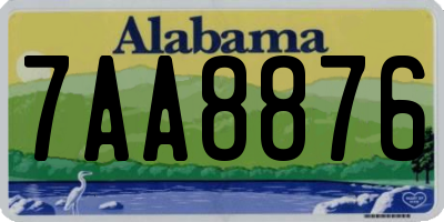 AL license plate 7AA8876